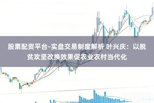 股票配资平台-实盘交易制度解析 叶兴庆：以脱贫攻坚改换效果促农业农村当代化