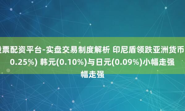 股票配资平台-实盘交易制度解析 印尼盾领跌亚洲货币(-0.25%) 韩元(0.10%)与日元(0.09%)小幅走强