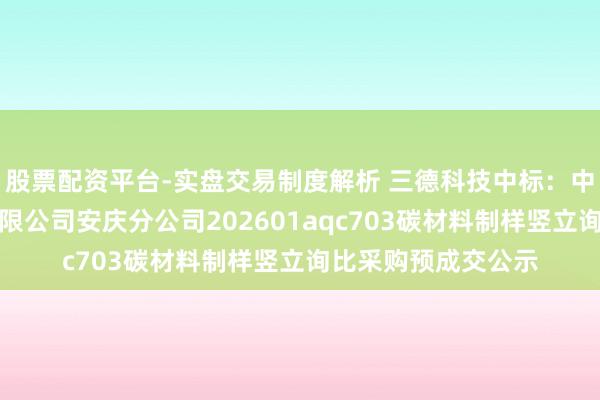 股票配资平台-实盘交易制度解析 三德科技中标：中国石油化工股份有限公司安庆分公司202601aqc703碳材料制样竖立询比采购预成交公示